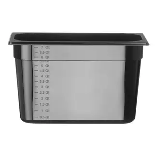 HENDI Container GN 1/3 polycarbonaat 7,8 L zwart 325 x 176 mm