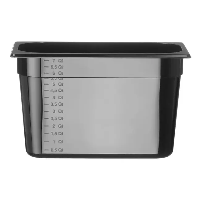 Hendi Gastronorm container - polycarbonaat - 7,8L - zwart - 325x176x200mm