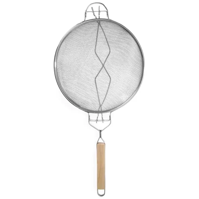 HENDI Oplegzeef – dubbelgaas – houten handgreep – 840x355x190 mm