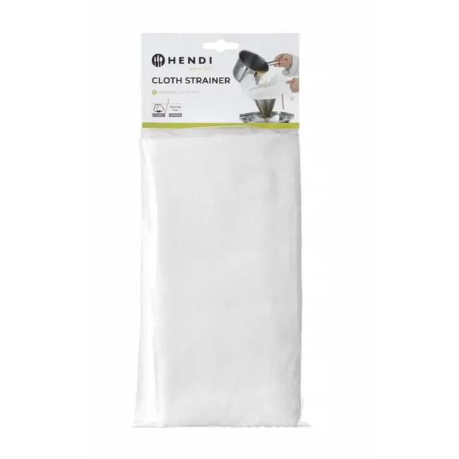 HENDI Passeerdoek – 100% Katoen – Wasbaar tot 95°C – 700x700 mm