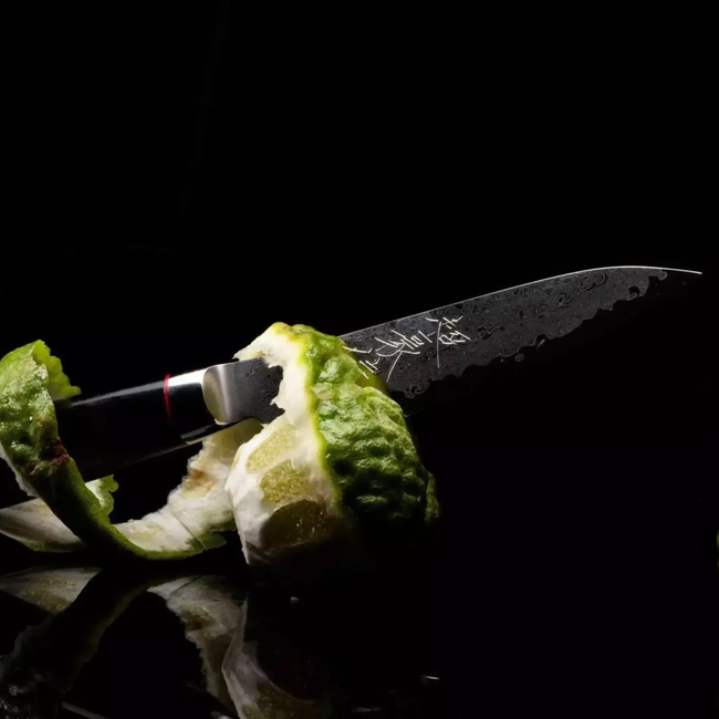 Yaxell Super Gou Ypsilon Universeelmes 12 cm – 193 Lagen Damaststaal – SG2 Staal – 63 HRC – Canvas-Micarta Heft – Japan