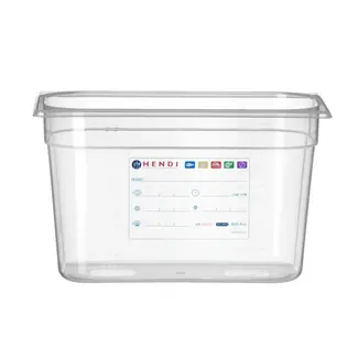 HENDI Gastronorm bak – luchtdicht – smaak- en reukvrij – 7,8L – transparant – 325x176x200 mm