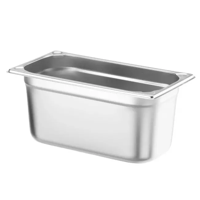 HENDI GN container – 1/3 maat – 5,7L – 150mm hoog – roestvrij staal – versterkte hoeken