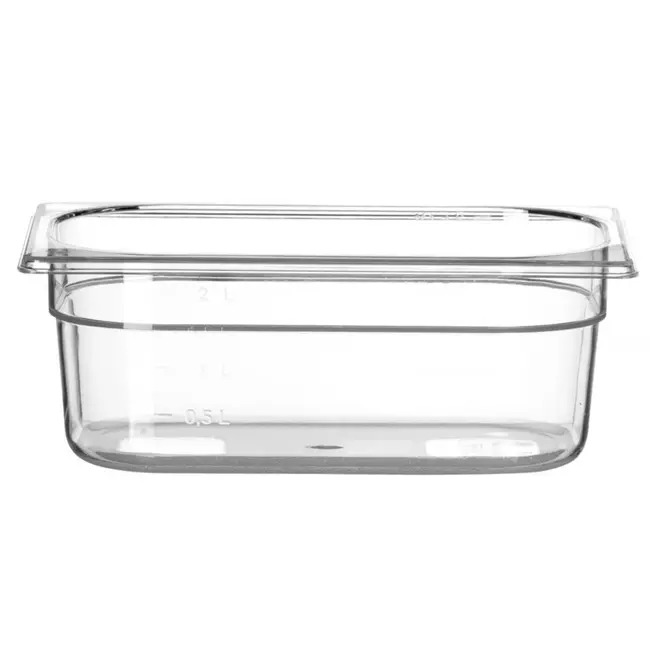 HENDI Gastronorm container – polycarbonaat – 2,8L – temperatuurbestendig – transparant