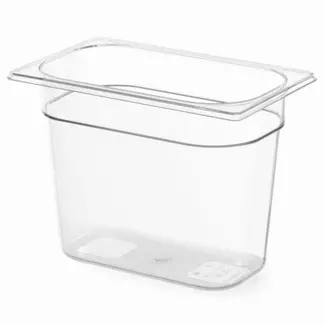 HENDI Container GN 1/4 polycarbonaat 5,5 L transparant 265 x 162 mm