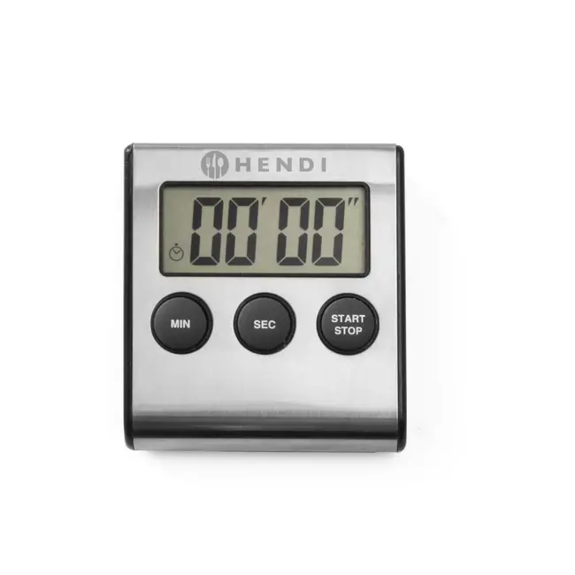 HENDI Digitale keukenwekker – met standaard en magneet – 99 min. 59 sec. timer – 65x70x17 mm