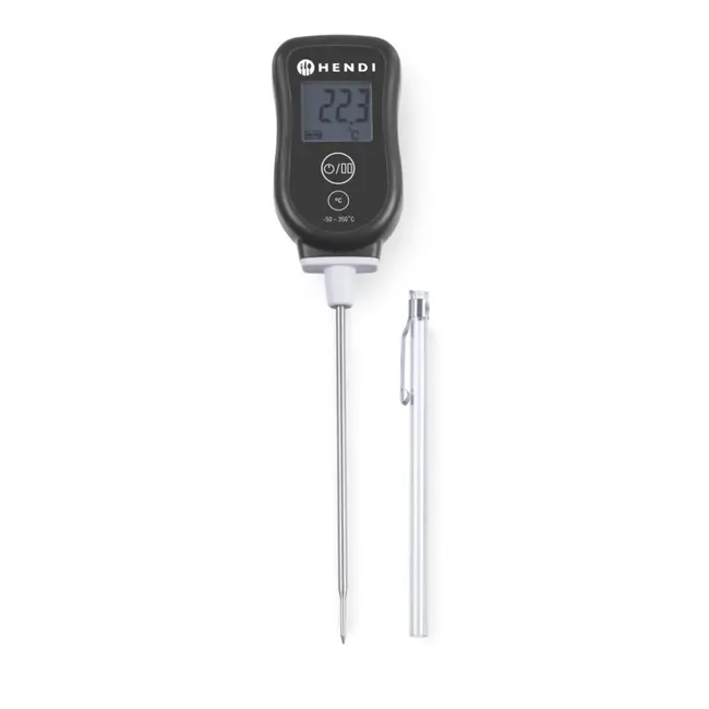 HENDI Digitale thermometer met waterdichte sonde – meetbereik -50°C tot 350°C – automatische uitschakeling