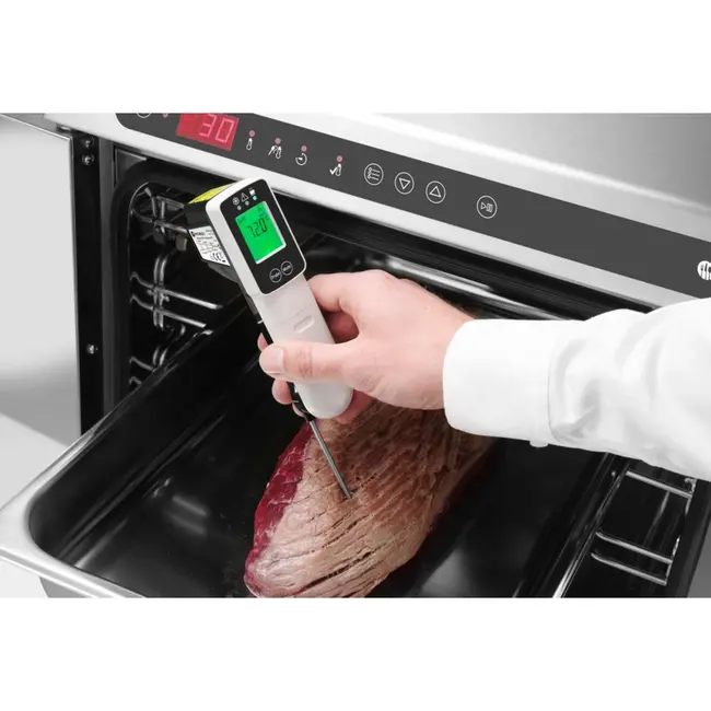 HENDI Infrarood thermometer met inklapbare sonde – HACCP controlelampje – Meetbereik -60°C tot 350°C