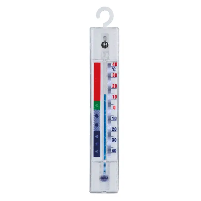 HENDI Koelkastthermometer – Breed meetbereik – Ophanghaak – 150x23x9 mm