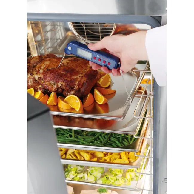 HENDI Thermometer met inklapbare sonde – Meetbereik -50°C tot 300°C – Automatische uitschakeling – 160x40x25 mm