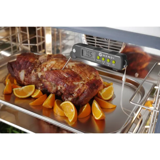HENDI Thermometer met inklapbare sonde – Meetbereik -50°C tot 300°C – Automatische uitschakeling – 160x40x25 mm