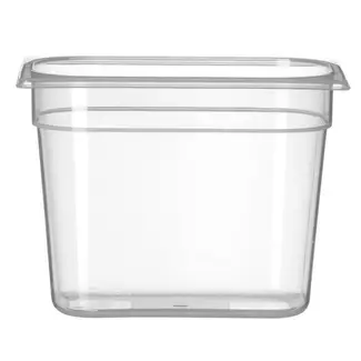 HENDI GN-container 1/4 – Polypropyleen – 5,5L – Temperatuurbestendig – Transparant – 265x162x200 mm