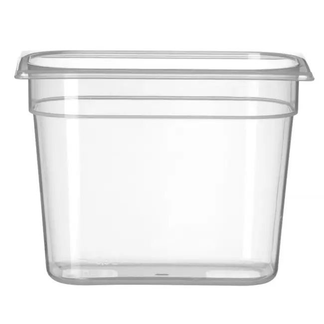 HENDI GN-container 1/4 – Polypropyleen – 5,5L – Temperatuurbestendig – Transparant – 265x162x200 mm