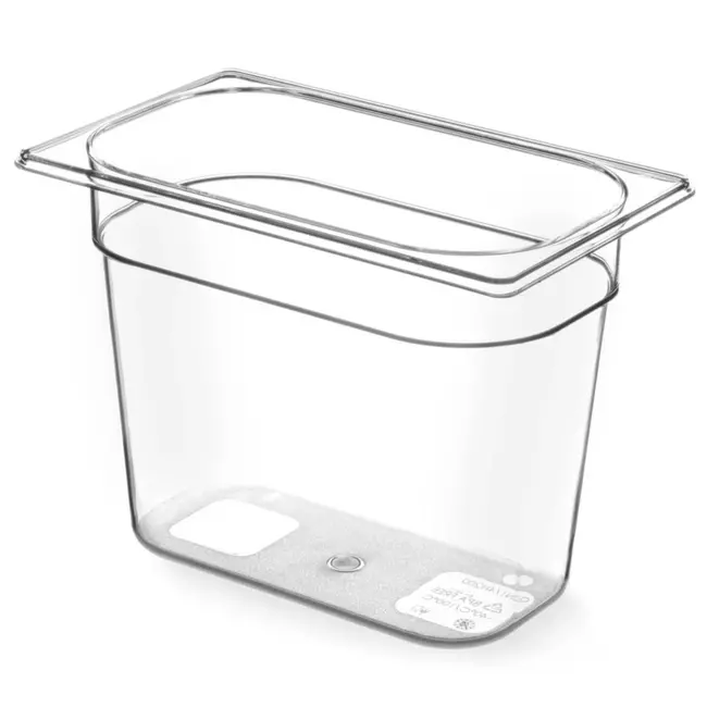 HENDI GN-container 1/4 – Tritan – 4L – Transparant – 265x162x150 mm