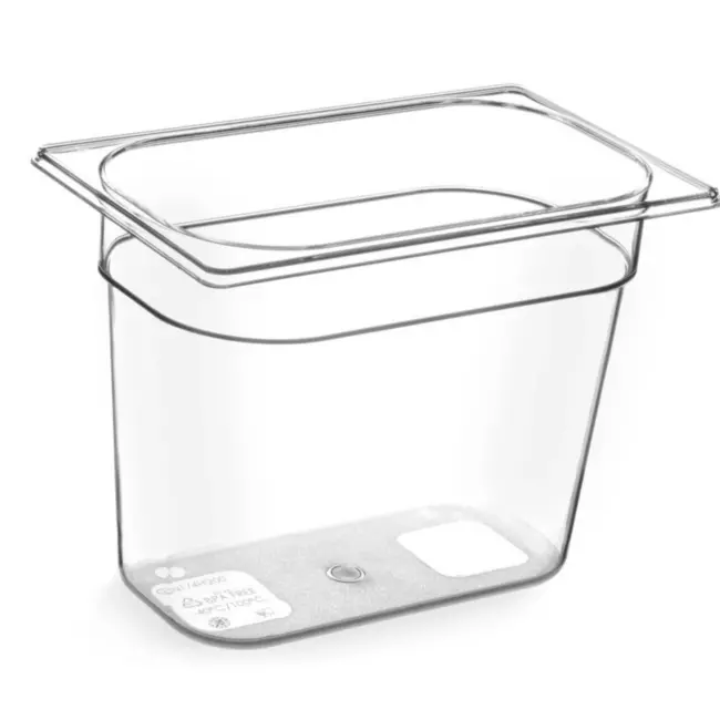 HENDI GN-container 1/4 – Tritan – 4L – Transparant – 265x162x150 mm