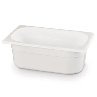 Hendi Gastronormbak - polycarbonaat - 2,8L - wit - 265x162x100mm - temperatuurbestendig