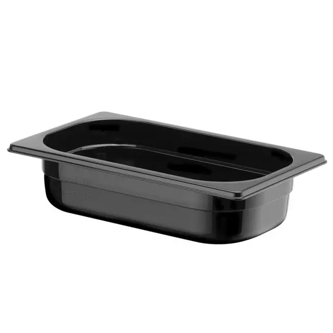HENDI Gastronorm container – polycarbonaat – 1,8L – zwart – 265x162x65 mm