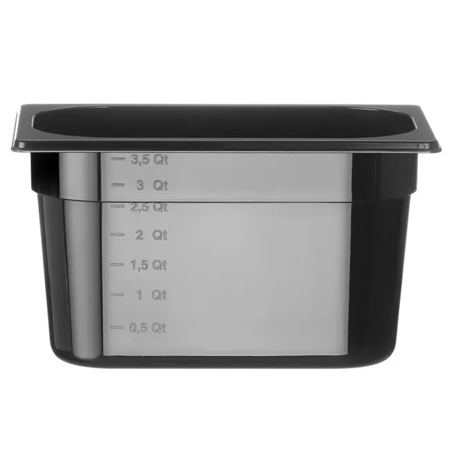 Hendi Gastronorm container - polycarbonaat - 4L - zwart - 265x162x150mm