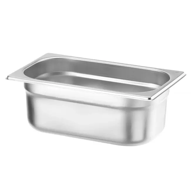 HENDI GN-container 1/4 – lichtgewicht roestvrij staal – 2,8L – 265x162x100 mm – stapelbaar