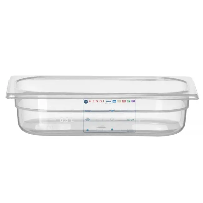 HENDI Gastronorm container – luchtdicht – 1,8L – transparant – 265x162x65 mm