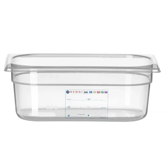 HENDI Gastronorm bak – luchtdicht – transparant – 2,8L – 265x162x100 mm