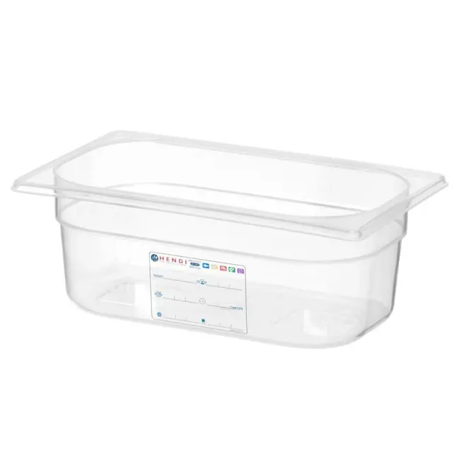 HENDI Gastronorm bak – luchtdicht – transparant – 2,8L – 265x162x100 mm