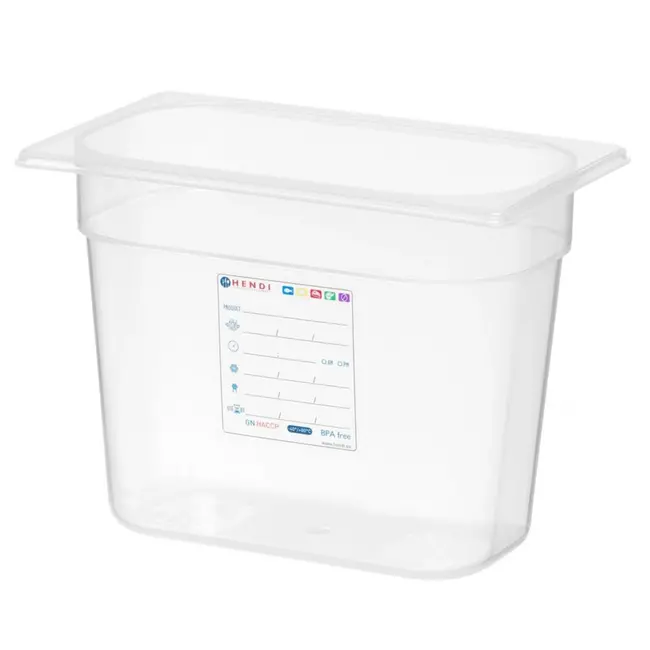 HENDI Gastronorm container – luchtdicht – 5,5L – transparant – 265x162x200 mm