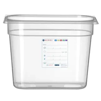 HENDI Gastronorm container – luchtdicht – 5,5L – transparant – 265x162x200 mm