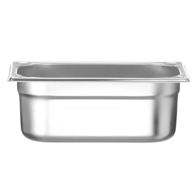 HENDI Gastronorm container – versterkte hoeken – 2,8L – 100mm hoog – roestvrij staal