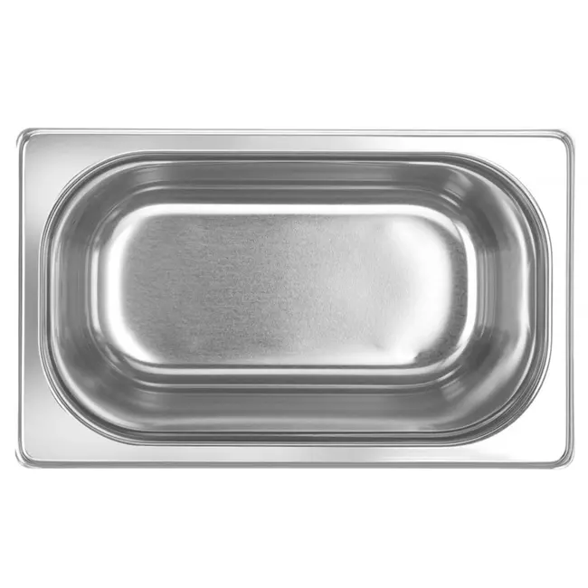 HENDI Gastronormbak 1/4 – 2,8L – Hoogwaardig roestvast staal – Stapelbaar – 100 mm hoog