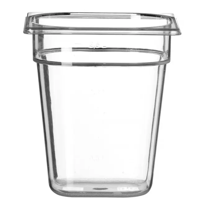 HENDI Gastronorm container – polycarbonaat – 1 liter – transparant – 176x162x65 mm