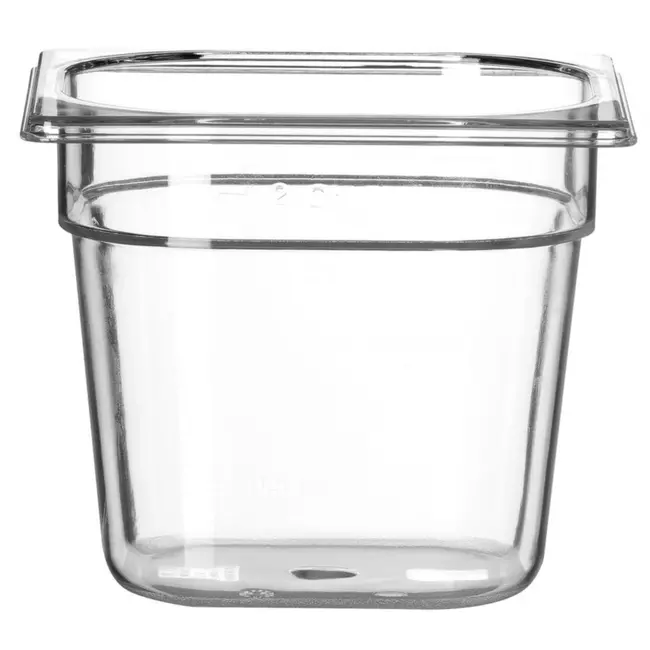 Hendi Gastronorm container - polycarbonaat - 2,4L - transparant - 176x162x150mm