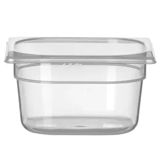 HENDI GN 1/6 container – polypropyleen – 1,6L – transparant – 176x162x100 mm