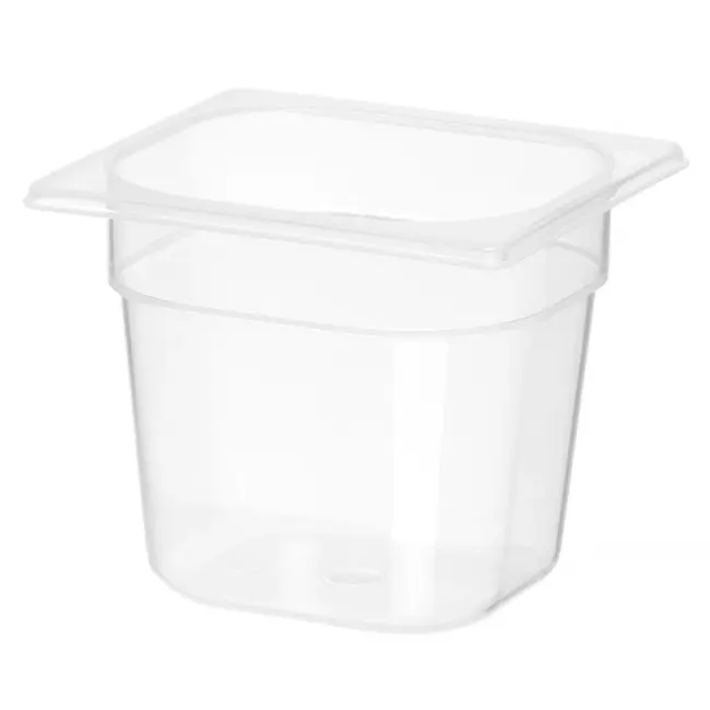 HENDI GN-container – polypropyleen – geur- en smaakvrij – 2,4L – transparant – 176x162x150 mm