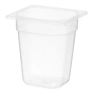 HENDI GN 1/6 container – polypropyleen – 3,4L – geur- en smaakvrij – transparant