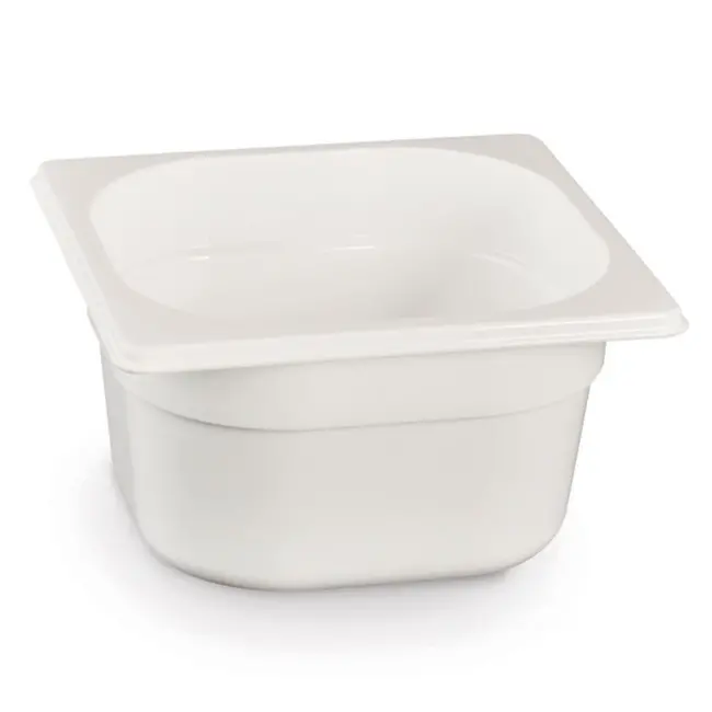 HENDI Gastronormbak – Polycarbonaat – 1L – Wit – 176x162x65 mm – Temperatuurbestendig