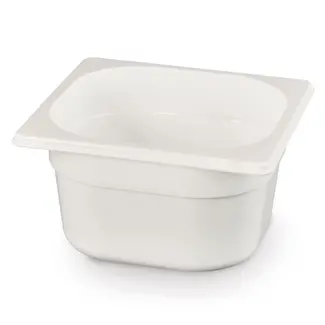 HENDI Witte gastronormbak GN 1/6 1 l, stapelbaar polycarbonaat