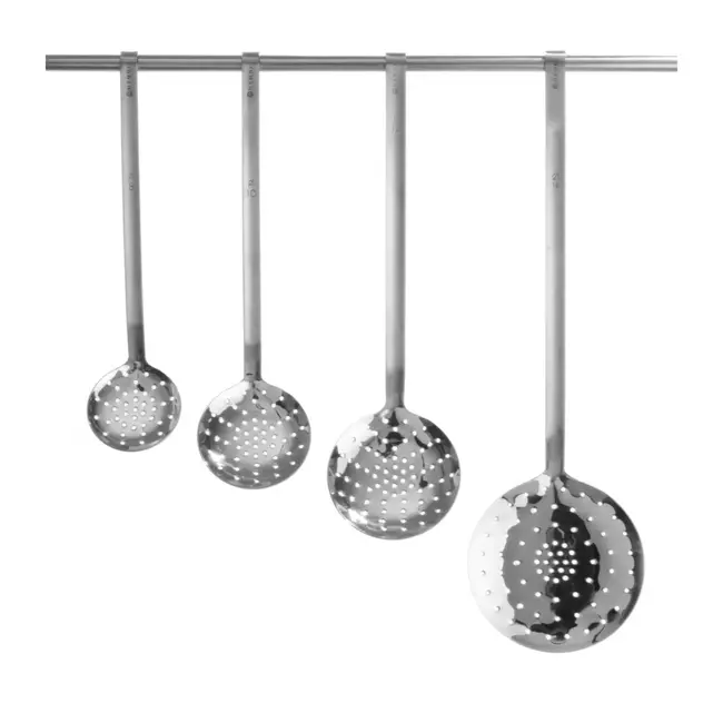 HENDI Professionele schuimspaan – naadloos – extra zwaar roestvaststaal – Ø80x390 mm