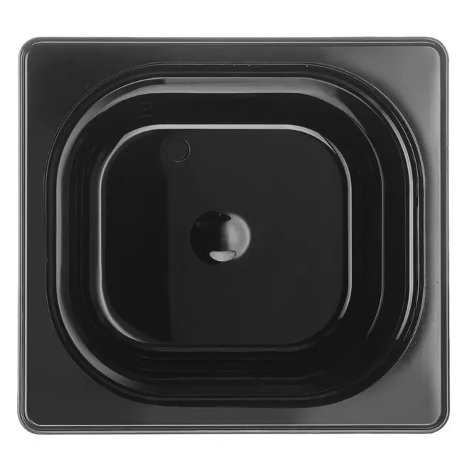 HENDI Gastronorm container – polycarbonaat – 1 liter – zwart – 176x162x65 mm