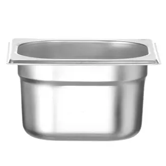 HENDI GN-container 1/6 – Budget Line – 1,6L – 176x162x100 mm – lichtgewicht roestvrij staal