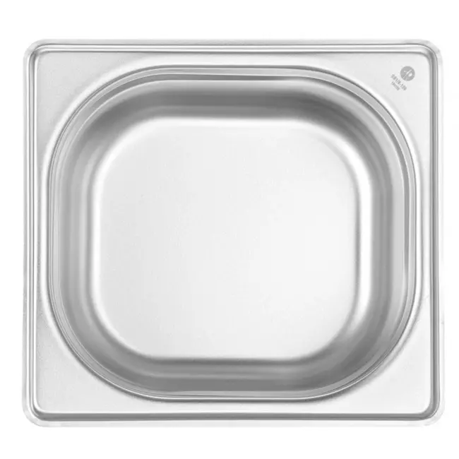 HENDI GN-container 1/6 – Budget Line – 1,6L – 176x162x100 mm – lichtgewicht roestvrij staal