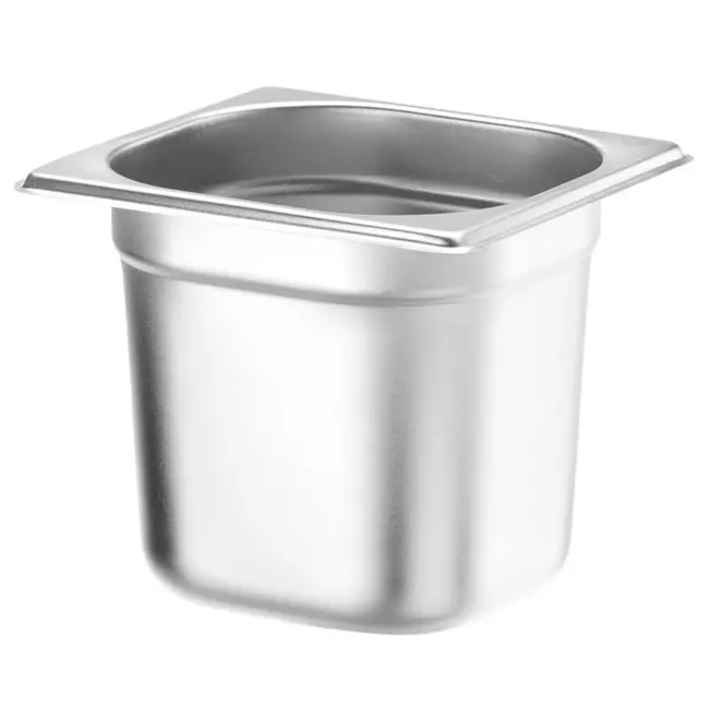 HENDI GN-container 1/6 – Budget Line – 2,4L – 176x162x150 mm – lichtgewicht roestvrij staal