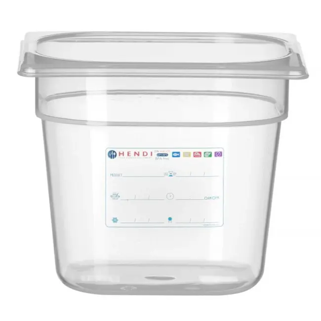 HENDI Gastronorm container – luchtdicht – 2,4L – transparant – 176x162x150 mm