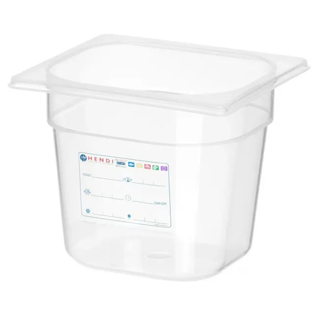 HENDI Gastronorm container – luchtdicht – 2,4L – transparant – 176x162x150 mm