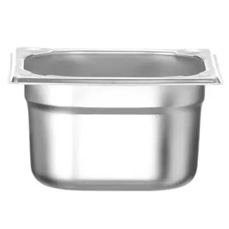 HENDI GN-container 1/6 1,6 liter van roestvast staal voor voedselopslag