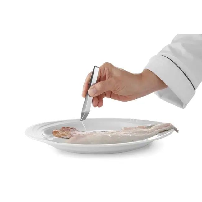 HENDI Vispincet – Schuine bek – Roestvast staal – Vaatwasmachinebestendig – 120 mm