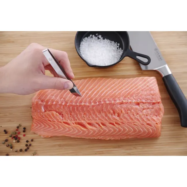 HENDI Vispincet – Schuine bek – Roestvast staal – Vaatwasmachinebestendig – 120 mm