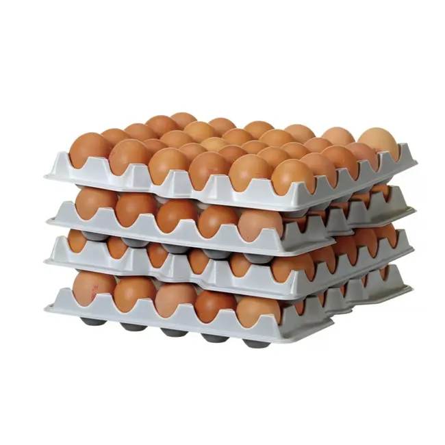 HENDI Set van 4 stapelbare eierbakken – 120 eieren – PET – 291x288x41 mm