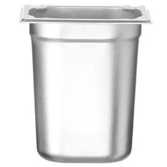 HENDI GN-container 1/6 2,4 liter van roestvast staal voor voedselopslag