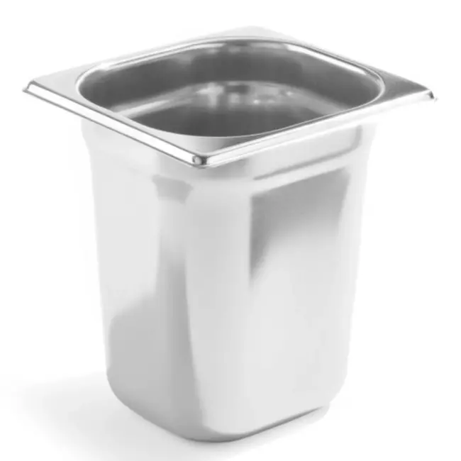 HENDI Gastronormbak – roestvast staal 18/10 – 3,4L – 200mm hoog – stapelbaar